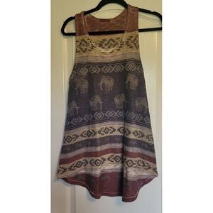 Ginger‎ G, Indie style Tunic Knit Tank Top size Large